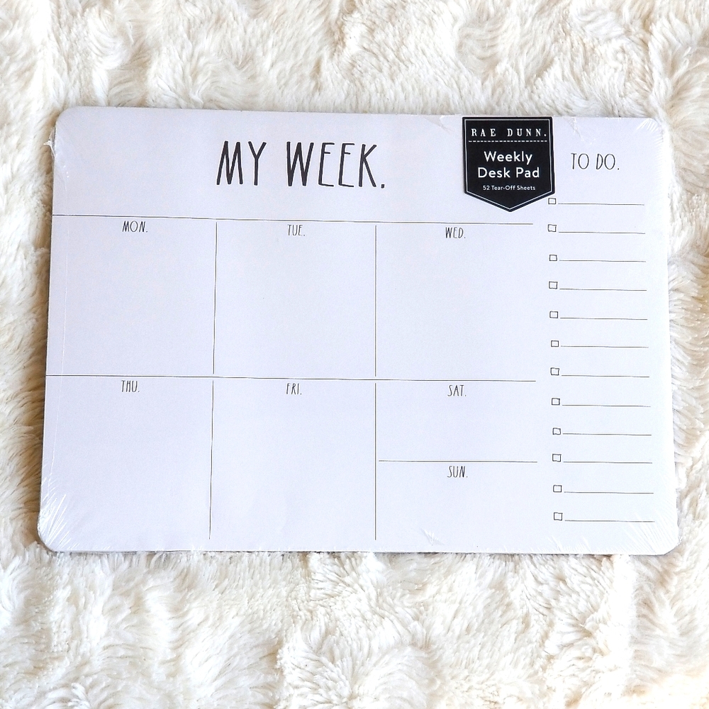 Rae Dunn My week Desk pad